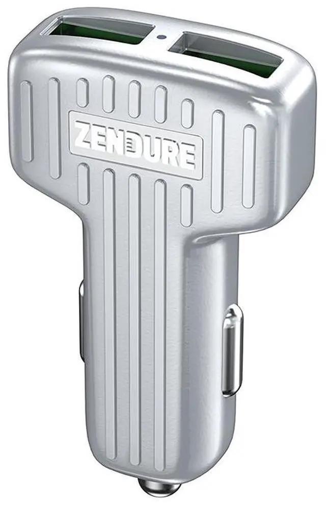 Alt view image 8 of 16 - Zendure 30W Dual USB Car Charger with QC 3.0 for iPhone X/8/7/Plus, iPad Pro/Air 2, Galaxy S9/S8/S7/S6/Edge/Plus, Note 8, LG, Pixel, HTC and More - Silver