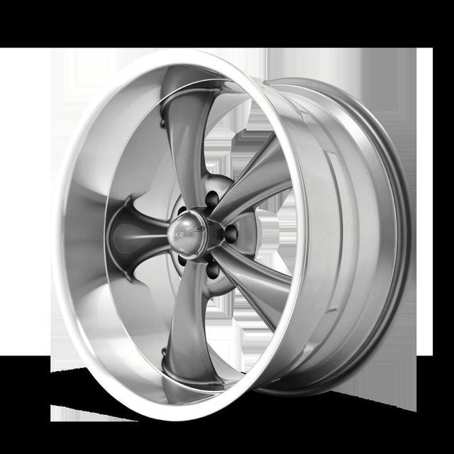  Ridler Custom Wheels 695 Grey W/MACHINED Lip Wheel