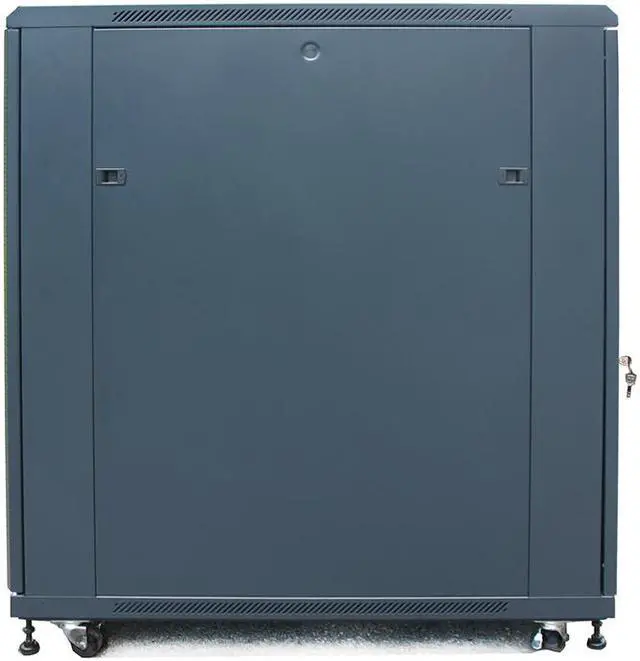 Alt view image 9 of 10 - 22U Free Standing Server Rack Cabinet. Fits Most of Servers, ACCESSORIES FREE!! Thermo Control, 4 Fan Cooling Panel, Shelf, 8-Way PDU, Fully Lockable 39"Deep Network IT Server Rack Enclosure