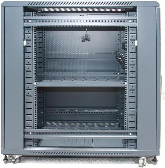 Alt view image 10 of 10 - 22U Free Standing Server Rack Cabinet. Fits Most of Servers, ACCESSORIES FREE!! Thermo Control, 4 Fan Cooling Panel, Shelf, 8-Way PDU, Fully Lockable 39"Deep Network IT Server Rack Enclosure