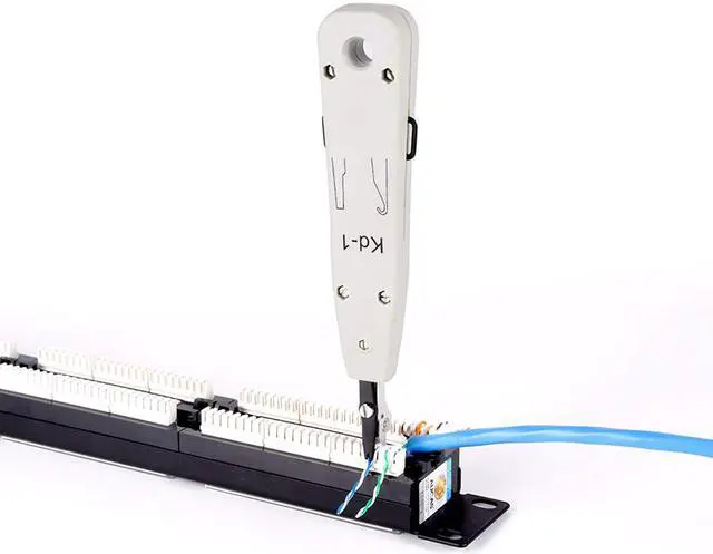 Alt view image 4 of 5 - KD-1 Professional Telecom Phone Cable Cat5 RJ11 RJ45 Network Punch Down Impact Network Tool Wire Cut Tool Insertion