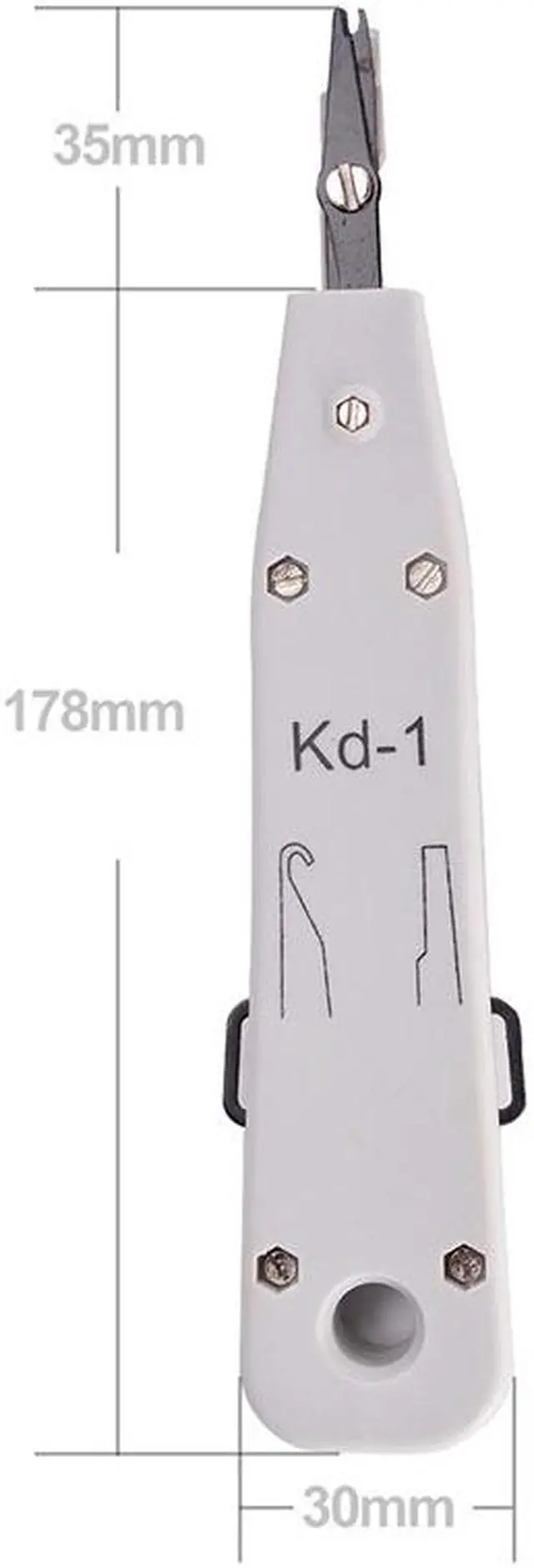 Alt view image 3 of 5 - KD-1 Professional Telecom Phone Cable Cat5 RJ11 RJ45 Network Punch Down Impact Network Tool Wire Cut Tool Insertion