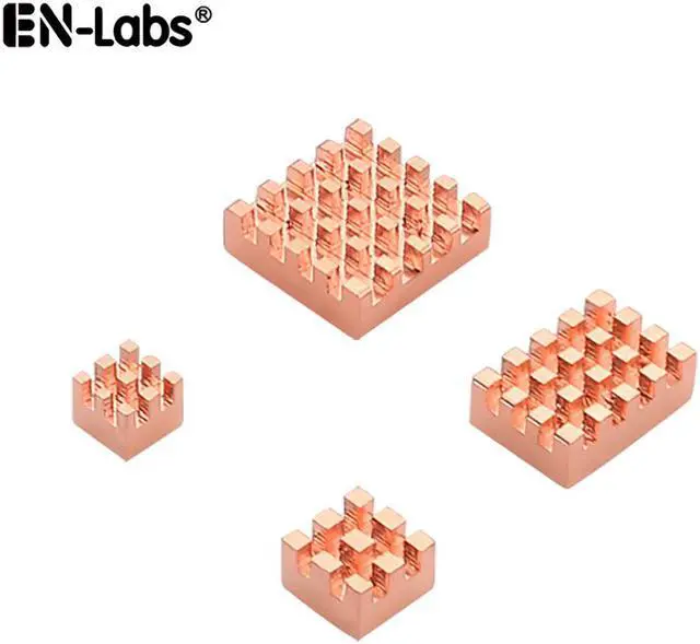 Main image of Raspberry Pi 4 Model B Heat Sink Copper Heatsink Kit Passive Cooling Pad Heat Dissipation Radiator for Raspberry Pi 4