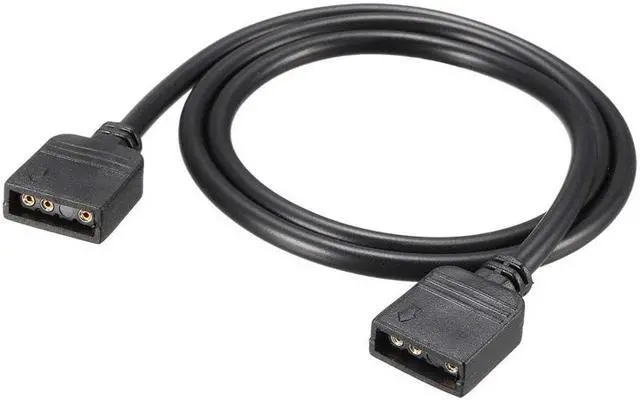 Alt view image 3 of 4 - EnLabs 5V 3pin ARGB Female to Female 3 Pin Extension Connector Cord Wire for PC RGB Fan Cooler & 5050 3528 LED Light Strips-1.64FT - 5 Pack