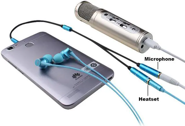 Alt view image 6 of 6 - Audio Cable 3.5mm Jack Headphone Microphone Splitter,4 Pole Male to 2 Female Headset+ Mic Aux Extension Adapter for Android Phone & iPhone