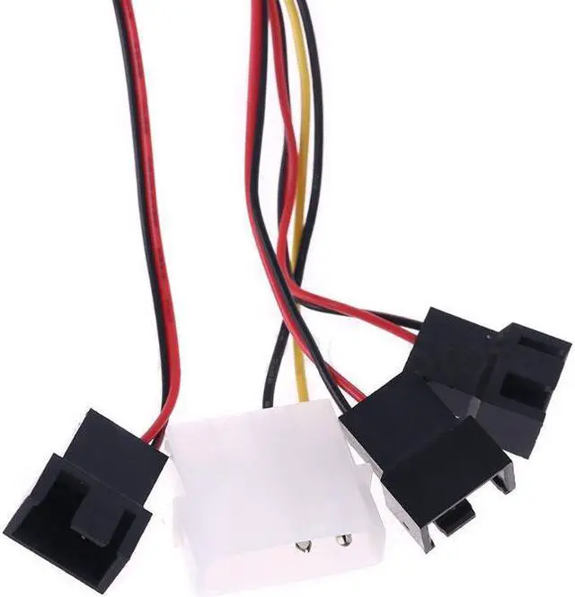 Alt view image 7 of 7 - 3 Channels 3pin Case Fan Controller with Full Profile PCI Slot Cover,Molex to 3 3-pin Fan Connector Hub Adapter Splitter Control ,Power by Molex 12V