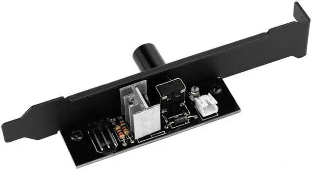 Alt view image 2 of 7 - 3 Channels 3pin Case Fan Controller with Full Profile PCI Slot Cover,Molex to 3 3-pin Fan Connector Hub Adapter Splitter Control ,Power by Molex 12V