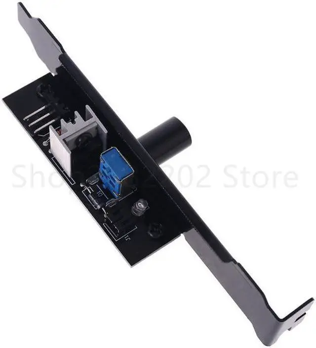 Alt view image 5 of 7 - 3 Channels 3pin Case Fan Controller with Full Profile PCI Slot Cover,Molex to 3 3-pin Fan Connector Hub Adapter Splitter Control ,Power by Molex 12V