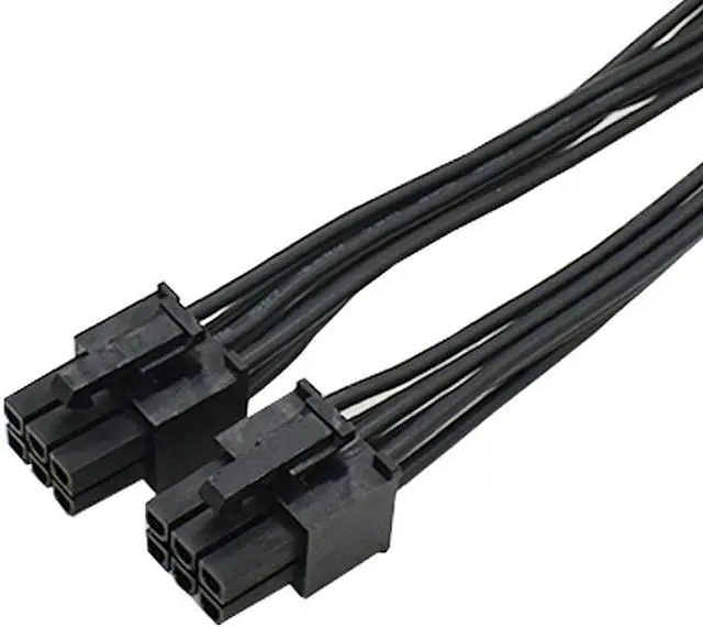Alt view image 6 of 6 - 8 inches PC Power Supply PCI e Molex 6pin to 2 PCIe 6 pin PCI express Splitter Extension Ribbon Cable ,6-pin Graphics Card Mining