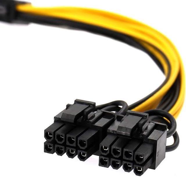 Alt view image 4 of 5 - PC  power supply CPU EPS 8 pin to 2 PCI-e 8 (6+2) pin PCI Express Graphics Card Internet Power Splitter Cable, PSU CPU 8pin to 2 x GPU Power 8pin Power Adapter Cable - 8 inches
