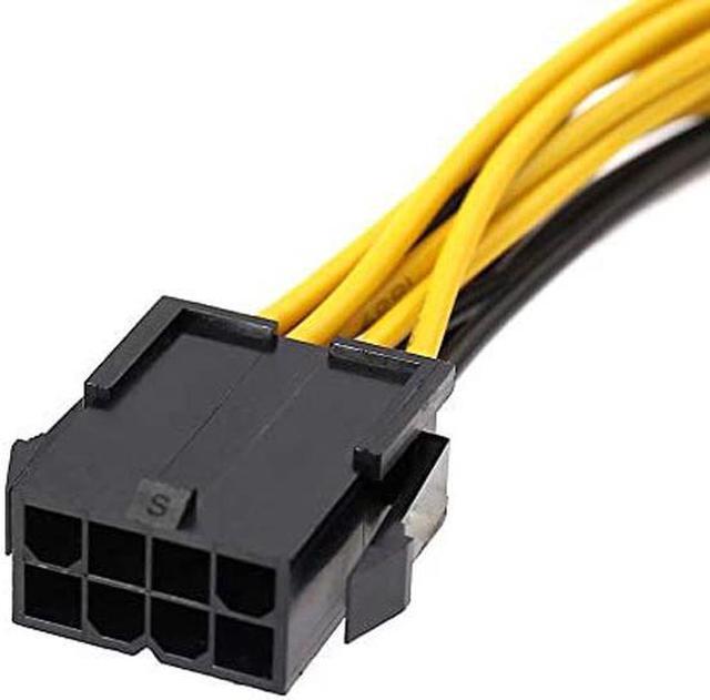 Alt view image 3 of 5 - PC  power supply CPU EPS 8 pin to 2 PCI-e 8 (6+2) pin PCI Express Graphics Card Internet Power Splitter Cable, PSU CPU 8pin to 2 x GPU Power 8pin Power Adapter Cable - 8 inches