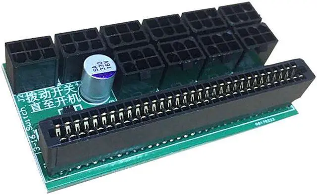 Alt view image 5 of 6 - EnLabs KITPSUSW6PX108P Mining Power Supply 12V GPU/PSU 10 Ports 6pin Breakout Board + 10pcs 18AWG PCI-E 6Pin to 6+2Pin Cables (19.69Inch), Power Adapter Board for HP 1200w/750w PSU Ethereum ETH ZEC