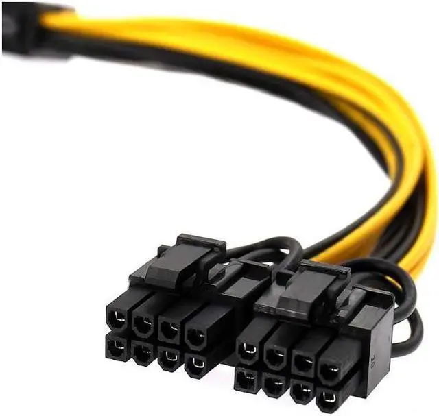 Alt view image 3 of 5 - EnLabs CPU8SPLPCIE820CM 8 inch EPS CPU 8Pin to 2 x Video Card PCIe 8pin(6+2) PCI-E Power Splitter Cable for GPU Power Supply,Dual PCIe 8pin Ethereum Mining Video Card to PSU Power Cable