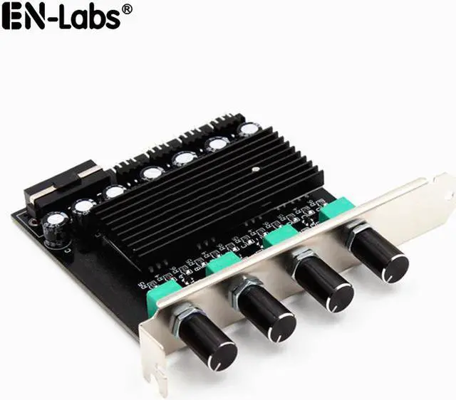 Main image of EnLabs PCITX3CO4D 4 Channels 3pin CPU Case Fan RPM Speed Controller w/ Full-Profile PCI Slot,Regulator Stepless Voltage Governor w/ OFF Switch - Power by Molex Compatible w/ 3-pin,4-pin Fan