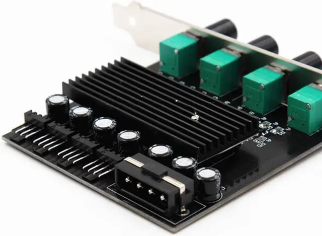 Alt view image 2 of 5 - EnLabs PCITX3CO4D 4 Channels 3pin CPU Case Fan RPM Speed Controller w/ Full-Profile PCI Slot,Regulator Stepless Voltage Governor w/ OFF Switch - Power by Molex Compatible w/ 3-pin,4-pin Fan