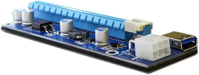 Alt view image 5 of 7 - 6Packs GPU Riser Cable Adapter,6-Pins PCI-e 1x to 16x Graphics Extension for GPU Mining Powered Riser Card - PCI Express X1 to X16 GPU Card w/ 60cm USB 3.0 & SATA to PCIe 6pin Power Cable Include