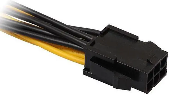 Alt view image 5 of 6 - EnLabs PCIE6PSPL8P20CM PCIe Power Splitter Cable, Video Card Dual 8 Pin to PSU 6-pin Power Adapter Cord,GPU PCI Express Card 6pin to 2 x 8pin(6+2) Internal Power Cable for Ethereum Mining - 8 Inches