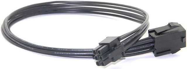 Alt view image 3 of 5 - GPU 6pin Male to Female Extension Cable,PCIe Video Card 6-Pin PCI Express Power Extender Cord for Mining - 1Feet ,Black