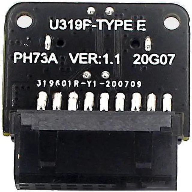 Alt view image 4 of 7 - Motherboard USB 3.0 Internal 20/19 Pin Header to Type-E A-Key USB 3.1 20 Pin Type C Front Panel Header Mount Adapter (Standard Type)
