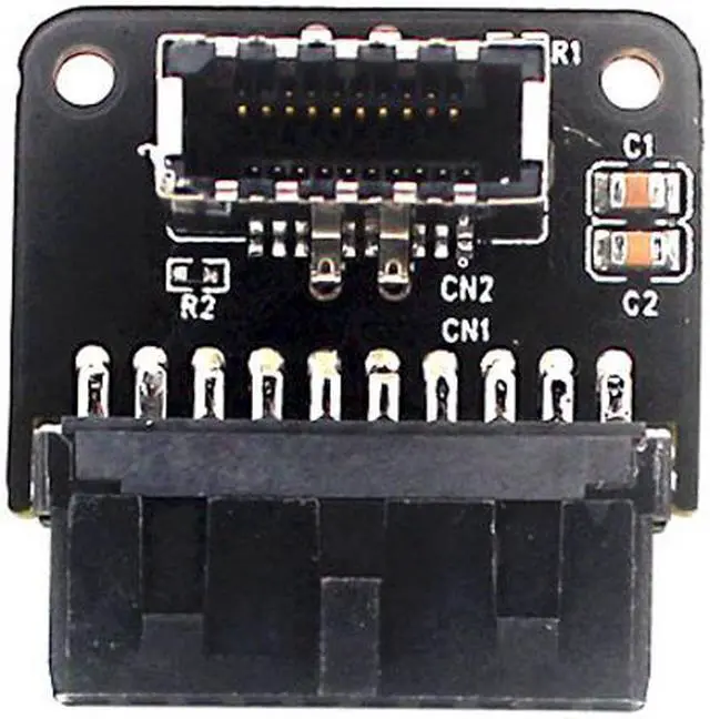 Alt view image 3 of 7 - Motherboard USB 3.0 Internal 20/19 Pin Header to Type-E A-Key USB 3.1 20 Pin Type C Front Panel Header Mount Adapter (Standard Type)