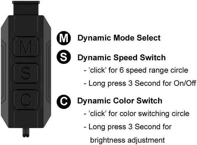Alt view image 3 of 5 - 5V 3-Pin RGB / FRGB / ARGB / AURA Controller for Fans and Coolers w/ SATA 5V Power Cable - 1FT RGB 3pin Female 1 to 4 Splitter Cable Include