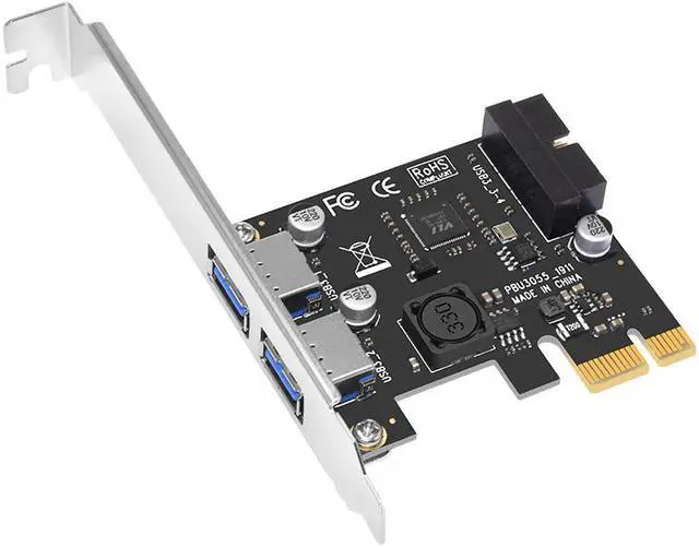 Alt view image 2 of 7 - USB 3.0 PCI Express(PCIe) Expansion Card, PCI-e X1 to 4 Ports USB 3.0(2 USB Type-A+USB Internal 20Pin) Controller Card-Build in Self-Powered Technology-No Need Additional Power Supply
