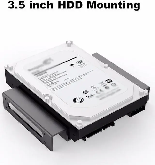 Alt view image 6 of 7 - Hard Drive SSD Adapter,2.5/3.5 to 5.25 Drive Bay Adapter Computer Case Bracket, Aluminum 5.25 to 3.5 or 2.5 SATA/IDE HDD Mounting Kit