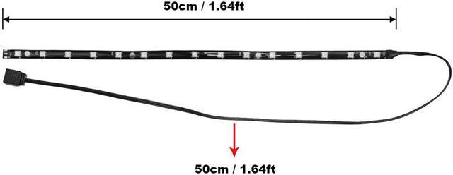 Alt view image 4 of 6 - ARGB LED Strip Lights 30LEDs for PC Case Motherboard w/ 3pin 5V Addressable RGB Header Compatible with Asus Aura, Asrock RGB Led, Gigabyte RGB Fusion, MSI Mystic Light - 1.64ft