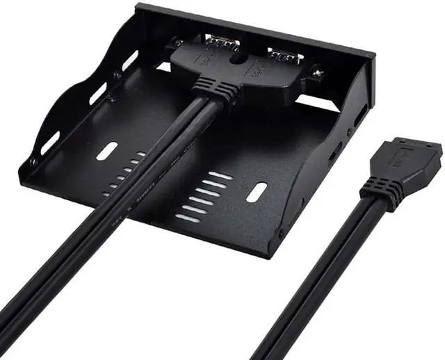 Alt view image 7 of 7 - 4 Ports USB 3.0 Expansion Card with 3.5-inch Front Panel, PCIe Express to 2 USB3 & Internal 20Pin to 2x USB Type-A Female Splitter Cable with Floppy Bay Bracket Combo Kit-2FT