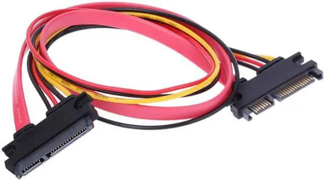 Alt view image 2 of 5 - SATA 22Pin Power & Data Combo Extension Cable,SATA 7+15 Male to Female Cable-1 Foot