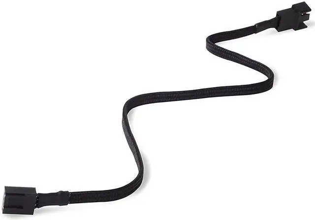 Alt view image 2 of 7 - 5 Pack 4 Pin PWM Fan Power Extension Cable with Black Sleeved Braided,CPU Cooler 4Pin Male to Female Adapter Cord for Computer ATX Case 4 Pin 3 Pin Cooling Fan - 15.7 Inch ,Black
