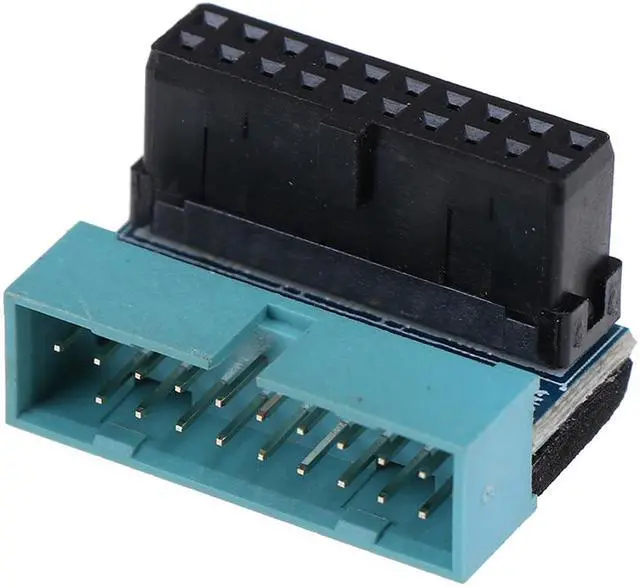 Alt view image 6 of 7 - EnLabs U320PINAD90D USB 3.0 Motherboard 20pin Header Male to Female Extension Adpaters UP & Down Angled 90 Degre Adpater Included ,USB3.0 19pin/20pin Extender Connector for Motherboard Mainboard