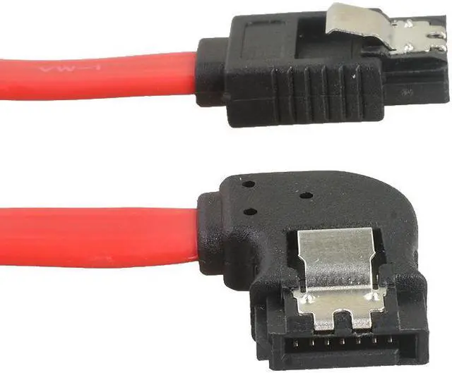 Alt view image 2 of 3 - 1.64FT SATA3 SATA III 6Gb/s Serial ATA DATA cable w/ latch Locking (Left Side 90 Degree to 180 Degree) -  Red