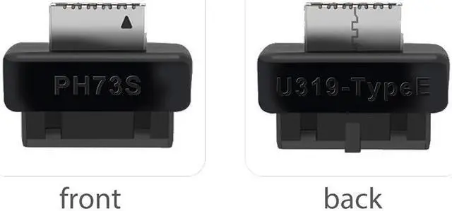 Alt view image 5 of 7 - USB 3.0 / 3.1 Gen 2 IDC 20Pin to USB 3.1/3.2 Type-E A-Key Motherboard Internal USB Header Adapter Converter for Type C Front Panel Chassis Bracket (Straight Type-180 degree)