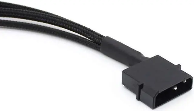 Alt view image 4 of 7 - EN-Labs Molex to 3 Pin 4 Pin Fan Sleeved Power Splitter Cable Adapter,Molex LP4 to 3 x TX3 / TX4 (PWM) 12V PC Case Fan Cooler Y Splitter Power Extension Cord - 10 Inch,Black