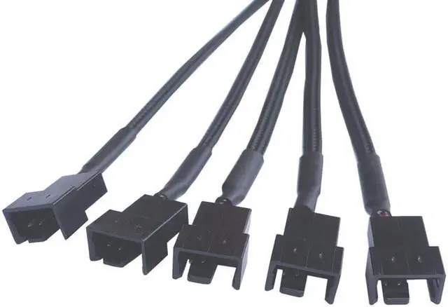 Alt view image 4 of 7 - EN-Labs Molex to 3 Pin 4 Pin Fan Sleeved Power Splitter Cable Adapter,Molex to 5 x TX3 / TX4 (PWM) 12V PC Case Fan Cooler Y Splitter Power Extension Cord - 10 Inch,Black