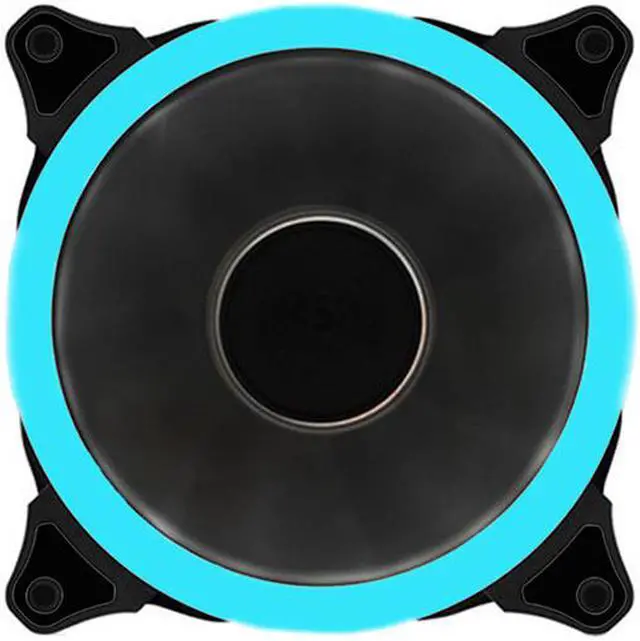 Alt view image 3 of 5 - EnLabs Solar Eclipse Serial 12CM Light Loop PC Computer 16dB Ultra Silent 4pin+3pin Case Fan w/ Anti-Vibration Rubber Pads,120x120x25mm Case Fan w/ Blue LED