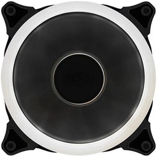 Alt view image 3 of 6 - EnLabs Solar Eclipse Serial 12CM Light Loop PC Computer 16dB Ultra Silent 4pin+3pin Case Fan w/ Anti-Vibration Rubber Pads,120x120x25mm Case Fan w/ White LED