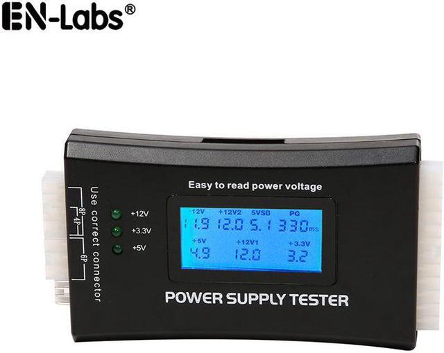 Main image of Digital LCD Power Supply Tester for ATX 20Pin & 24Pin, Computer Power Connector CPU P4/EPS 8Pin/PCIe 6-Pin/Molex 4 Pin/Floppy SP4/SATA HDD Power Interface PC Tools,1.8'' LCD Screen