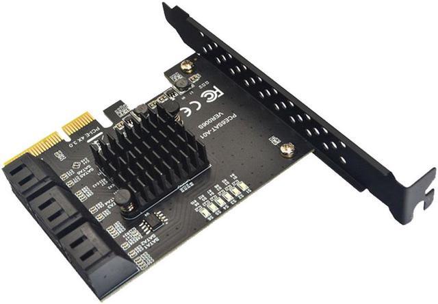 Alt view image 3 of 7 - EN-Labs PCIe 4x to SATA Card 6 Ports, 6 Gbps SATA 3.0 PCI-e Card,PCI Express to SATA Controller Expansion Card, SATAIII Non-Raid,with Full Profile & Low Profile Bracket (ASMedia ASM1166 Chipset)