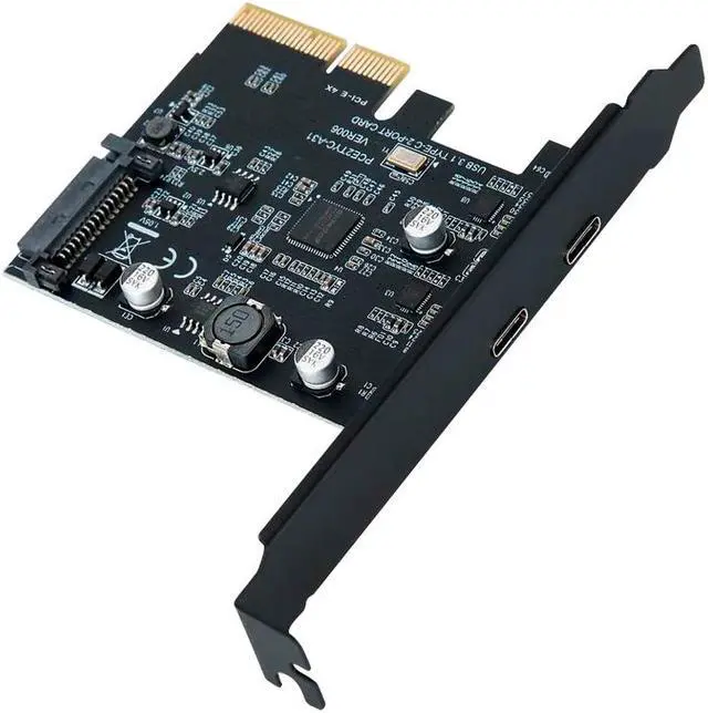 Alt view image 6 of 6 - USB C PCIe Card,PCI-Express 4X to Type C USB 3.2 Gen 2 (10 Gbps) 2-Ports Expansion Card with Asmedia Chipset ASM3142 (Dual Type C) for Windows 7/8/10/Linux/MAC OS - Full & Low Profile Slot Bracket