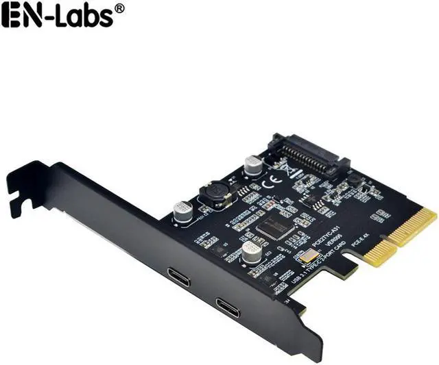 Main image of USB C PCIe Card,PCI-Express 4X to Type C USB 3.2 Gen 2 (10 Gbps) 2-Ports Expansion Card with Asmedia Chipset ASM3142 (Dual Type C) for Windows 7/8/10/Linux/MAC OS - Full & Low Profile Slot Bracket