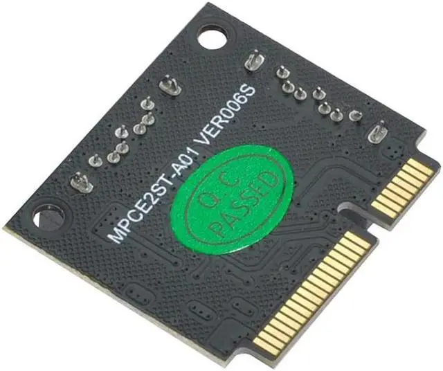 Alt view image 6 of 7 - Mini PCIe to 2 Ports SATA III Adapter Converter,Low Profile Dual SATA Mini PCI Express Half Size Extension Controller Card for SATA 3.0 Hard Drive, 6Gpbs SSD,DVD ROM- with Full Size Bracket