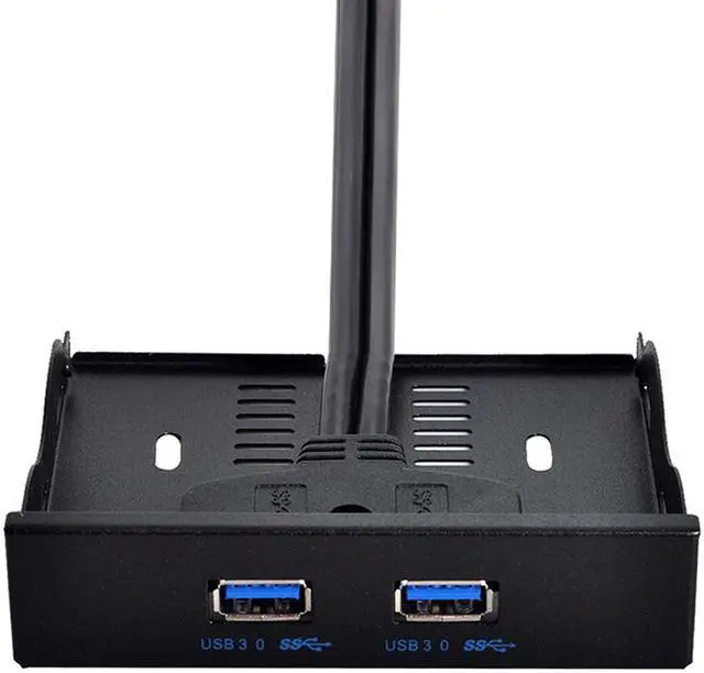 Alt view image 4 of 7 - EnLabs FP35U32M PC Case 3.5-inch front panel 2 Ports USB 3.0 USB Hub,60CM 2 x USB 3.0 Type A Female to Motherboard 20pin Splitter Cables -Black Metal