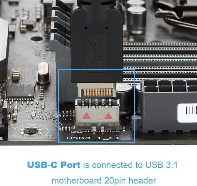 Alt view image 7 of 7 - EN-Labs 5.25" Optical Drive USB Type C (10Gbps) Front Panel Computer Case Expansion Board w/ USB 3.1 Motherboard Header 20Pin Key-A,7 Ports Support Type-C, USB 3.0, USB 2.0, HD Audio & Microphone