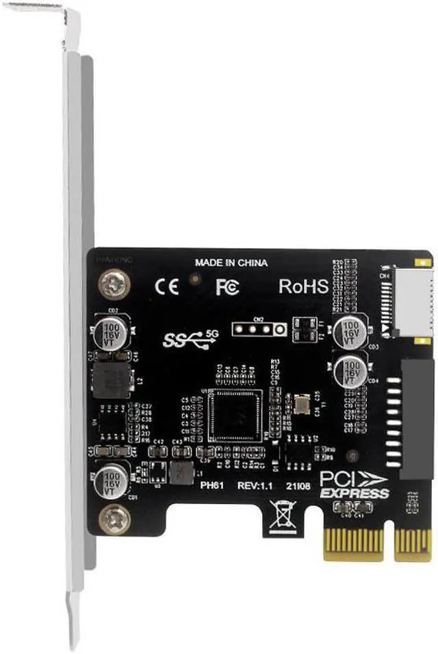 Alt view image 4 of 6 - EN-Labs PCIe to USB 3.2 5Gbps Type-E A Key & USB 3.0 20Pin Motherboard Header Expansion Card for Front Panel ,PCIe Express to USB Internal Connector 20 Pin Adapter