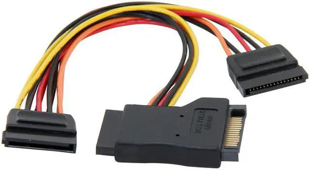 Alt view image 2 of 4 - EN-Labs SATA 15pin Power Splitter Cable 1x3, 3 Ports SSD Power Adapter Gender Changers Power Extension Cord, Supports DVD-ROM,HDD/SSD 12V/5V/3.3V - 8 Inches