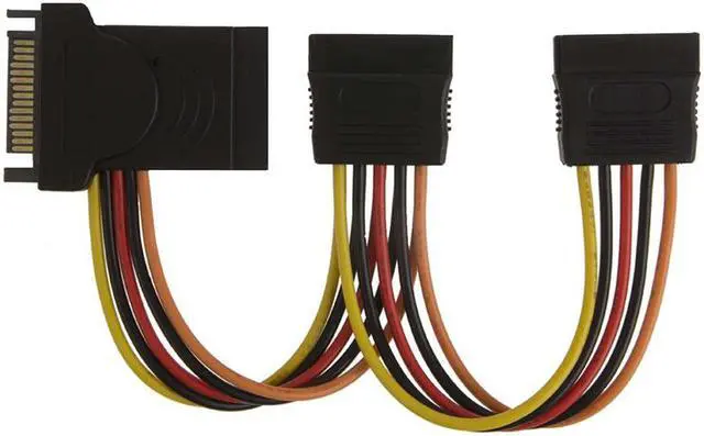 Alt view image 3 of 4 - EN-Labs SATA 15pin Power Splitter Cable 1x3, 3 Ports SSD Power Adapter Gender Changers Power Extension Cord, Supports DVD-ROM,HDD/SSD 12V/5V/3.3V - 8 Inches
