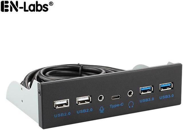 USB 3.2 10Gbps USB Front Panel Hub 5.25 inch Bay 2x Type-C and 2x USB