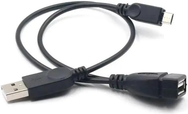 Alt view image 4 of 4 - 2-in-1 Multi-Function Micro USB Host OTG Cable w/ USB Plug Power (OTG Cable + Power Cable), OTG & USB Power Charge Y Splitter Cable for 2.5" HDD/SSD for Samsung Galaxy Tab3 S4  Android Devices